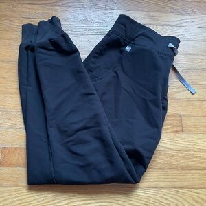 Figs Black Zamora (Normal Rise) Joggers Small Petite Scrub Pants